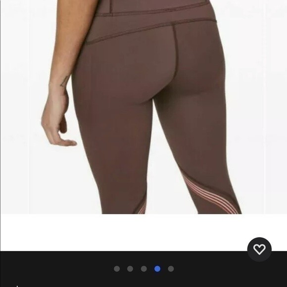 Lululemon Speed Limit Crop leggings Cherry Cola nulux 2 - Picture 2 of 8